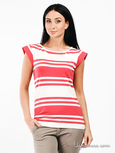 Футболка Top Secret, цвет цвет вишневый / белый