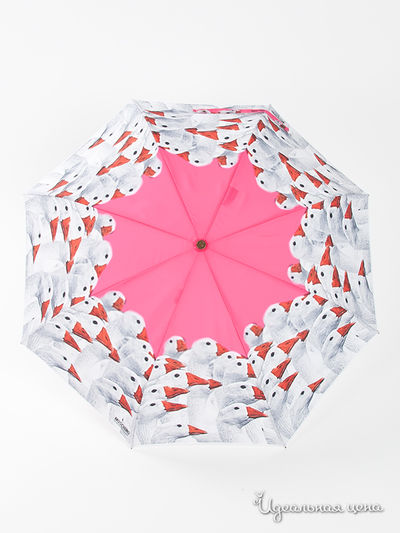 Зонт Moschino, цвет цвет розовый / принт гуси