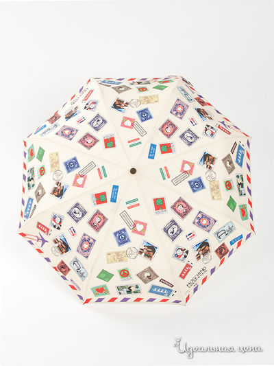 Зонт Moschino, цвет цвет молочный / принт марки