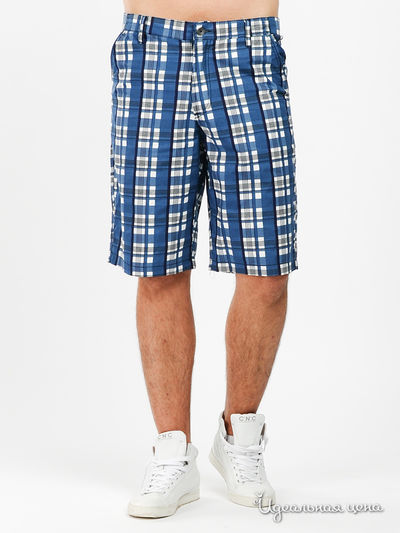 Шорты Finn-Flare, цвет цвет синий / белая клетка