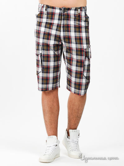 Шорты Finn-Flare, цвет цвет белый / принт клетка