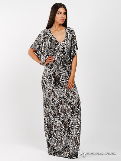 Платье Piamante, цвет цвет коричневый / принт огурцы пейсли