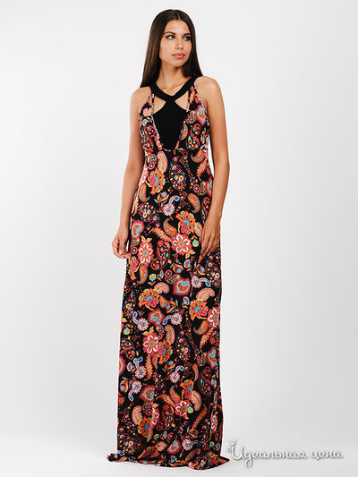 Платье Piamante, цвет цвет черный / принт огурец пейсли