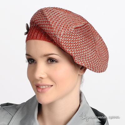 Берет Mexx, цвет цвет серый / красный