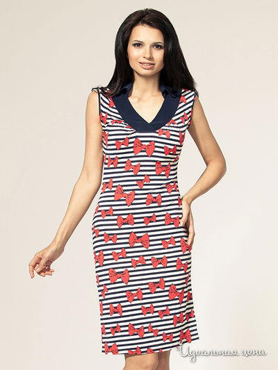 Платье МоеСладкоеПлатье, цвет цвет белый / синяя полоска