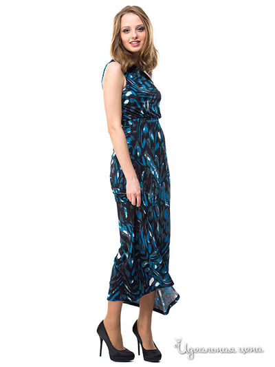 Платье МоеСладкоеПлатье, цвет цвет черный / бирюзовый