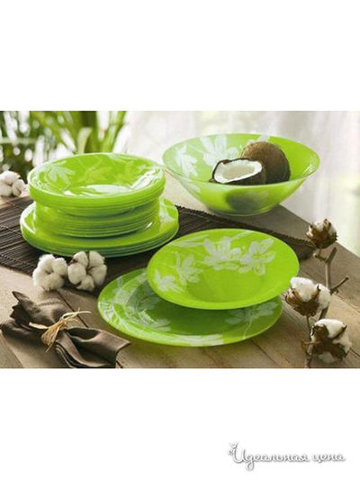 Набор LUMINARC, цвет цвет узор на зеленом