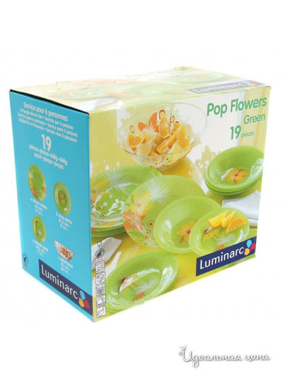 Набор LUMINARC, цвет цвет узор на зеленом