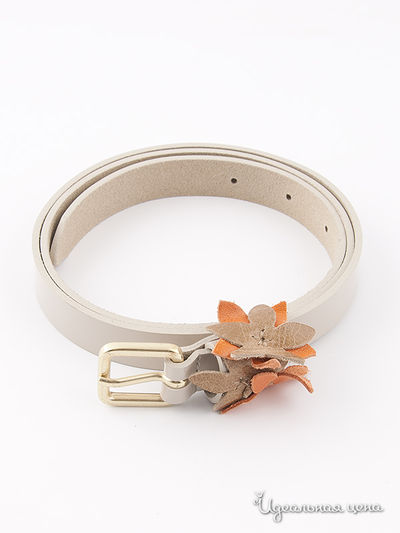 Ремень Schuchard&Friese, цвет цвет бежевый / принт оранжевые цветы