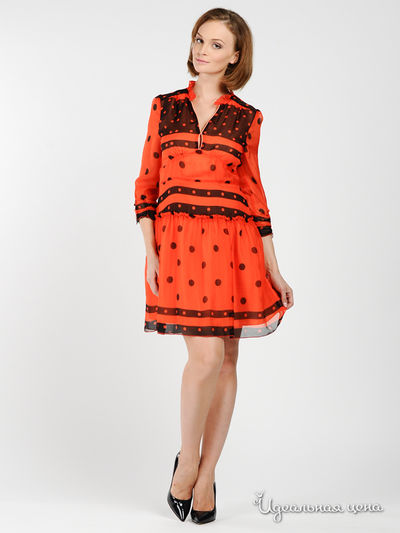 Платье DoDo La женское, цвет оранжевый / черный
