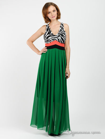 Платье Kosmika, цвет цвет зеленый / черный