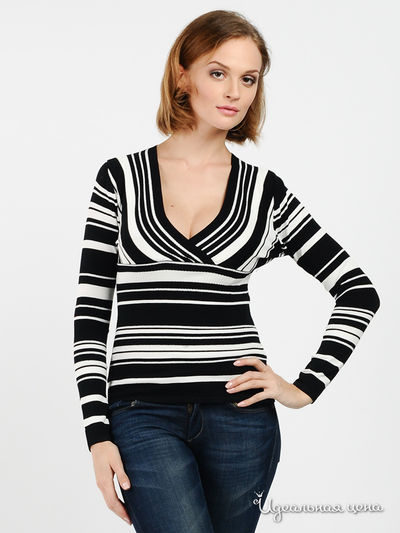 Пуловер RED Price, цвет цвет черный / белый