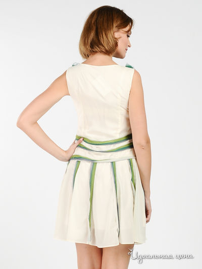 Платье Lafer женское, цвет молочный / зеленый