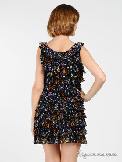 Платье Vero Moda женское, цвет черный / фиолетовый
