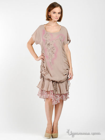 Платье Listya, цвет цвет кофейный