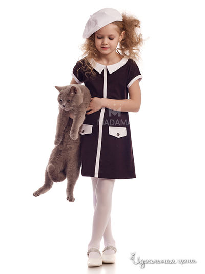 Платье Madama, цвет цвет коричневый