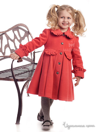 Пальто Madama, цвет цвет коралловый