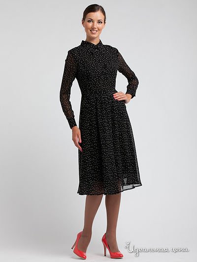 Платье Levall, цвет принт черный горох