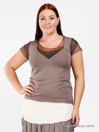 Блуза ПОЛЬША, цвет цвет коричневый