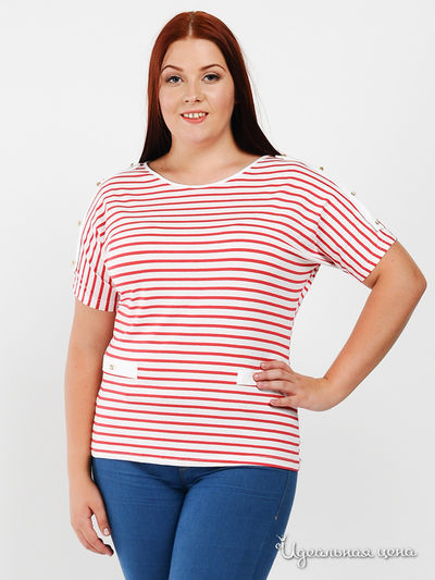 Блуза ПОЛЬША, цвет цвет красный / белый