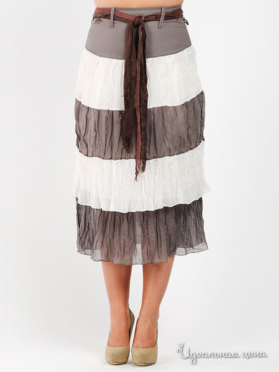 Юбка ПОЛЬША, цвет цвет бежевый / белый