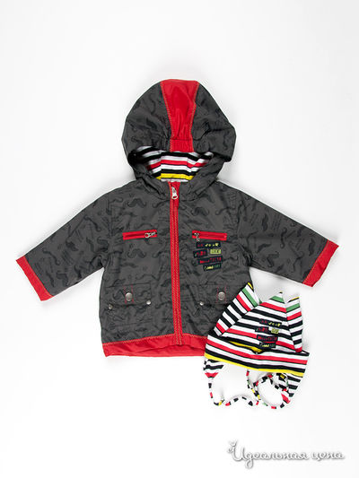 Куртка Deux par Deux, цвет цвет серый / красный