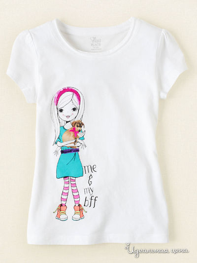 Футболка Childrens Place, цвет цвет белый