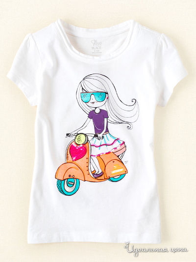 Футболка Childrens Place, цвет цвет белый