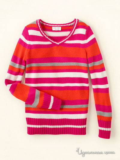 Джемпер Childrens Place, цвет цвет красный / полоска