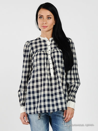 Рубашка GAS, цвет цвет молочный / синяя клетка