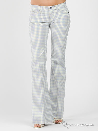 Брюки GAS, цвет цвет голубой / желтый клетка