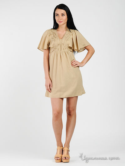 Платье GAS, цвет цвет бежевый