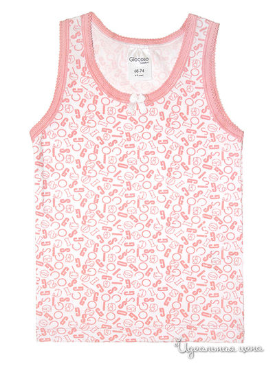 Майка Giocoso Classico, цвет цвет белый / нежно-коралловый