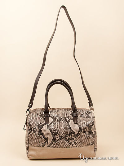 Сумка Puntotres, цвет цвет бежевый / черный питон
