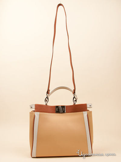 Сумка Puntotres, цвет цвет бежевый / коричневый