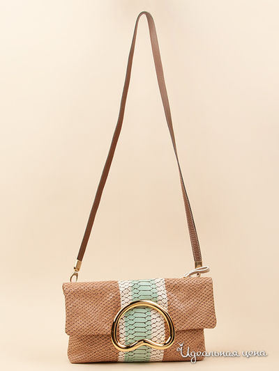 Сумка Puntotres, цвет цвет бирюзовый / бежевый