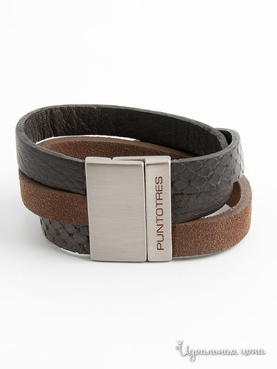 Браслет Puntotres, цвет цвет черный / серый