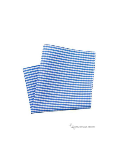 Платок Savile Row, цвет цвет белый-голубой / клетка