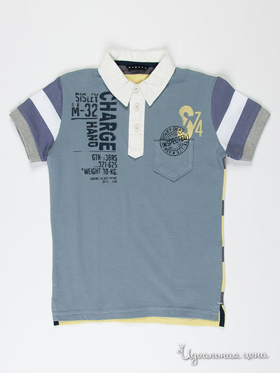 Поло Sisley, цвет цвет серый