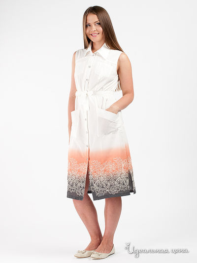 Сарафан Valeria Lux, цвет цвет белый / коралловый