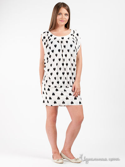 Туника Valeria Lux, цвет цвет черно-белый / сердечки
