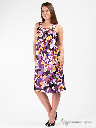 Платье Valeria Lux, цвет цвет сиреневый / белый