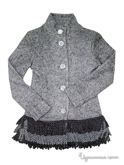 Пальто Fun&Fun girl, цвет цвет серый