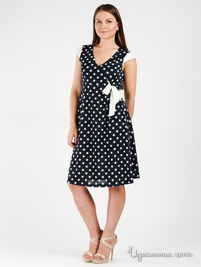Платье Vito Design, цвет цвет синий / белый горошек