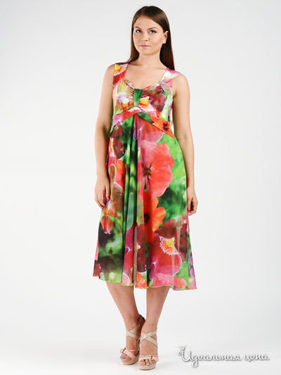 Платье Vito Design, цвет цвет зеленый / розовый