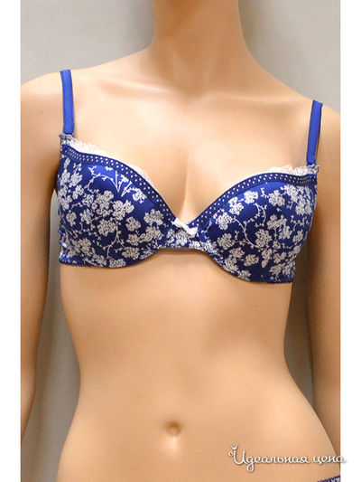 Бюстгальтер 6style, цвет цвет синий / белый