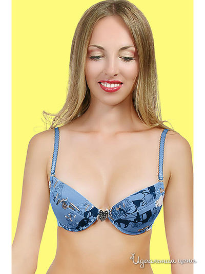 Бюстгальтер 6style, цвет цвет голубой