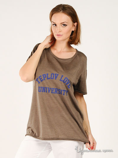 Футболка Serguei Teplov, цвет цвет коричневый