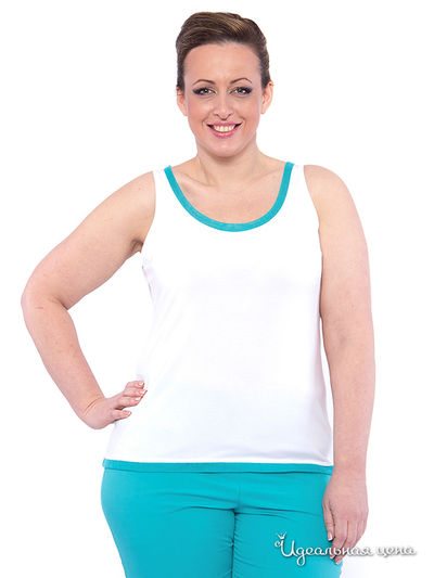 Топ SVESTA, цвет цвет белый / бирюзовый