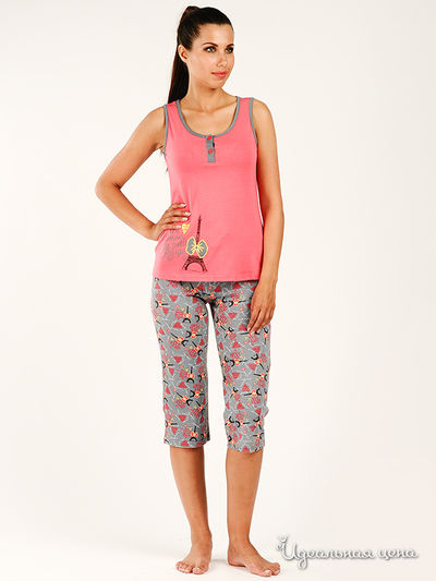 Комплект Pinky Style, цвет цвет коралловый / серый